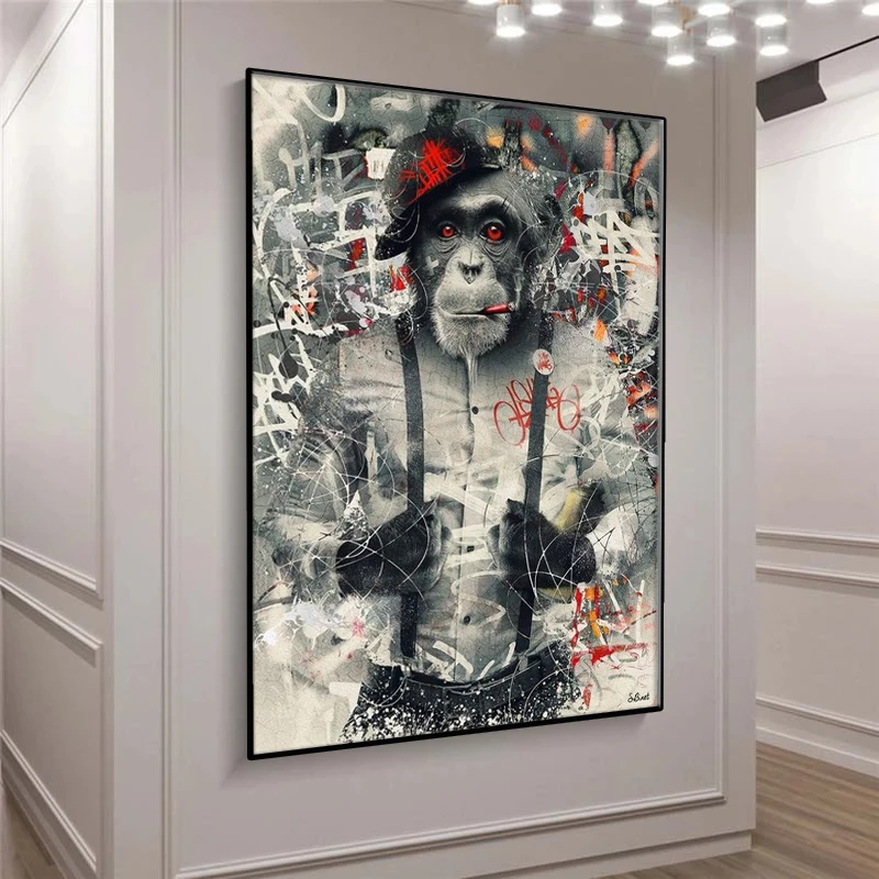 Modern animal monkey wall art living room decoration canvas poster living room wall decoration painting painting and printing
Modern animal monkey wall art living room decoration canvas poster living room wall decoration painting painting and printing