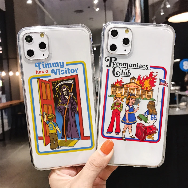 Чехол для iPhone 12mini XR XS 12 11Pro Max 6s 7 8 Plus SE винтажный мягкий Графический чехол со
