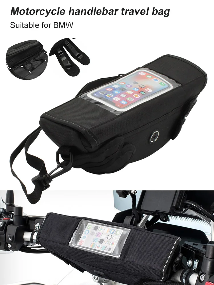 Motorcycle Handlebar Bag with Clear Phone Pouch Waterproof Travel Bag compatible For BMW F750GS F850GS R1200GS ADV F700GS 800GS
Motorcycle Handlebar Bag with Clear Phone Pouch Waterproof Travel Bag compatible For BMW F750GS F850GS R1200GS ADV F700GS 800GS