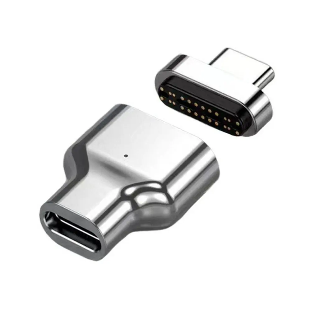 

Магнитный адаптер USB C, 24 контакта, Тип C, разъем Thunderbolt 3 PD, 100 Вт, быстрая зарядка, 40Gbp/s конвертер