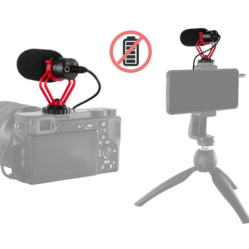 Camera Microphone Super-Cardioid Directional Condenser Video Noise Reduction Microphone for Sony Nikon Canon Fuji DSLRs
Camera Microphone Super-Cardioid Directional Condenser Video Noise Reduction Microphone for Sony Nikon Canon Fuji DSLRs