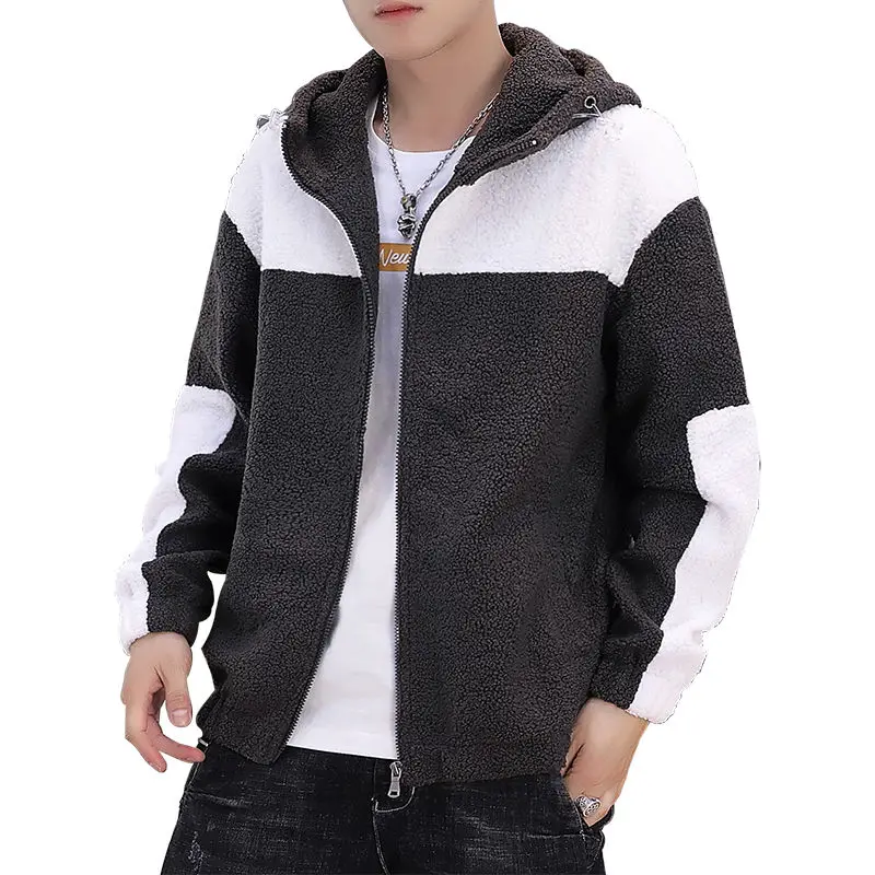 Plus Velvet Jacket Men's Warm Fashion Contrast Color Casual Hooded Jackets Mens Streetwear Wild Loose Hip Hop Bomber Jacket Men
Plus Velvet Jacket Men's Warm Fashion Contrast Color Casual Hooded Jackets Mens Streetwear Wild Loose Hip Hop Bomber Jacket Men