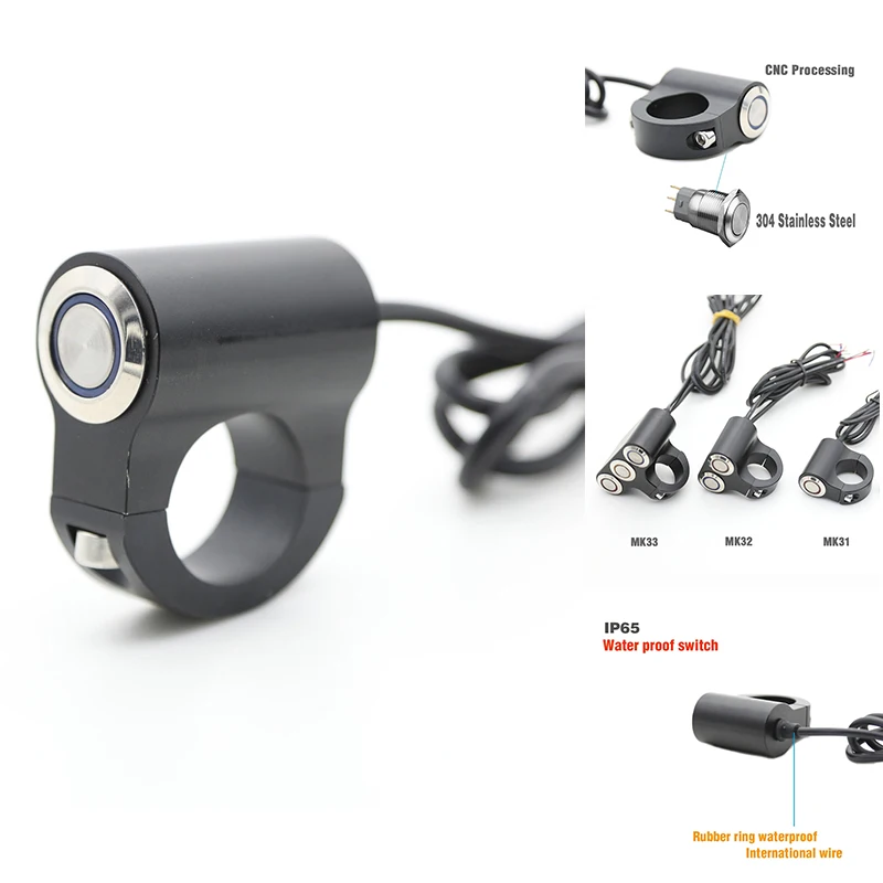 Motorcycle Handlebar Led Indicator Light Switch 22mm 7/8 inch Adjustable Mount Waterproof Button Switch 
Motorcycle Handlebar Led Indicator Light Switch 22mm 7/8 inch Adjustable Mount Waterproof Button Switch