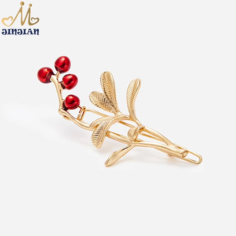 JINJIAN Red head flower jewelry female temperament hair accessories Mori hairpin side clip Korean leaf clip headdress hairpin
JINJIAN Red head flower jewelry female temperament hair accessories Mori hairpin side clip Korean leaf clip headdress hairpin