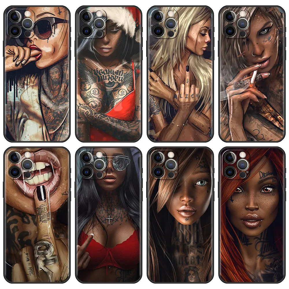 Luxury Soft Case For Apple iPhone 13 12 Mini 11 Pro 7 XR X 6 6S XS Max 5 5S SE 8 8S Plus Tpu Phone Cover exy Sleeve Tattoo Girl
Luxury Soft Case For Apple iPhone 13 12 Mini 11 Pro 7 XR X 6 6S XS Max 5 5S SE 8 8S Plus Tpu Phone Cover exy Sleeve Tattoo Girl