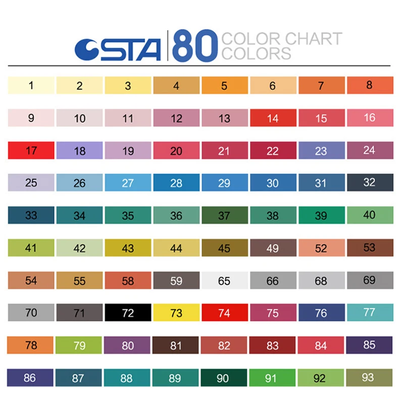 STA 12/24/36/48/80 Colors Dual Tips Watercolor Brush Marker Pen Set with Fineliner Tip For Drawing Design Art Marker Supplies
STA 12/24/36/48/80 Colors Dual Tips Watercolor Brush Marker Pen Set with Fineliner Tip For Drawing Design Art Marker Supplies