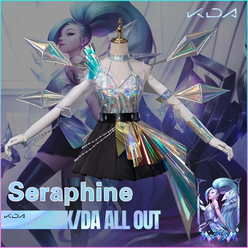 Anime LOL KDA Seraphine ALLOUT Idol SJ Team Uniform Game Suit Party Dress Women Cosplay Costume Halloween Free Shipping 2020New
Anime LOL KDA Seraphine ALLOUT Idol SJ Team Uniform Game Suit Party Dress Women Cosplay Costume Halloween Free Shipping 2020New