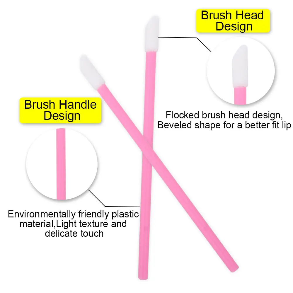 Одноразовые кисти для губ 50 шт./лот макияж ресниц аппликатор туши помада палочки