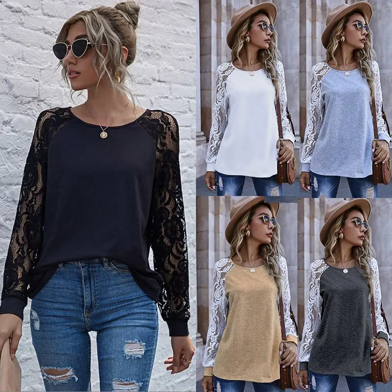 Hollowed-out lace sleeve round neck sweater autumn Winter 2020 new casual jacket women's wear streetwear women
Hollowed-out lace sleeve round neck sweater autumn Winter 2020 new casual jacket women's wear streetwear women