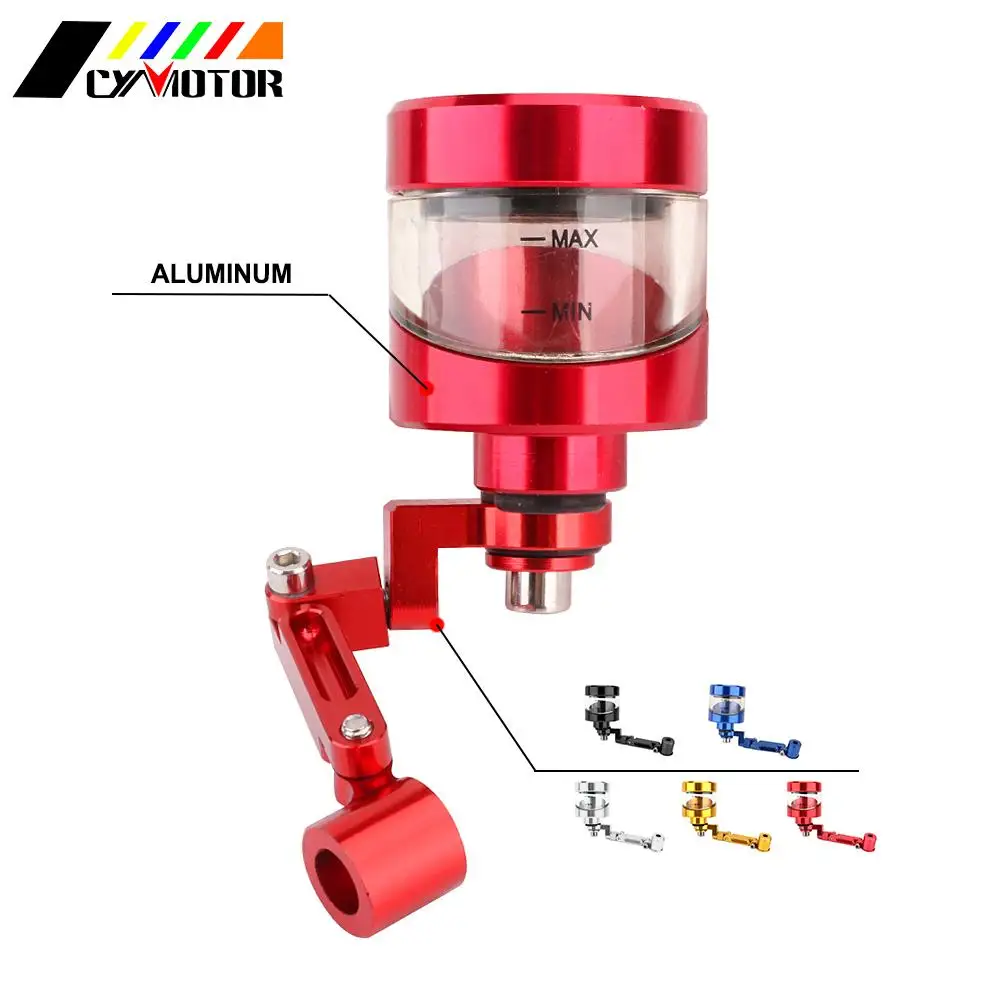 CNC Motorcycle Brake Fluid Oil Reservoir Cup Tank + Support Bracket For KTM YAMAHA MT07 MT09 TMAX500 530 HONDA YZFR3 R25
CNC Motorcycle Brake Fluid Oil Reservoir Cup Tank + Support Bracket For KTM YAMAHA MT07 MT09 TMAX500 530 HONDA YZFR3 R25