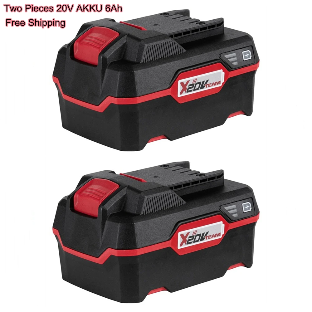 Two Pieces Good 20V Akku 6Ah Li-Ion Battery PAP 20 B3, PAP 20 A3 for Parkside X 20V Team Series Cordless Power Tools, By Railway
Two Pieces Good 20V Akku 6Ah Li-Ion Battery PAP 20 B3, PAP 20 A3 for Parkside X 20V Team Series Cordless Power Tools, By Railway