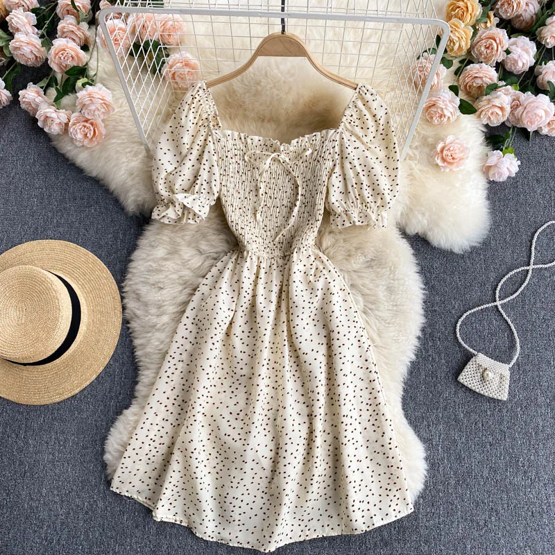 Croysier Dresses For Women 2021 Vintage Polka Dot Floral Summer Beach Dress Square Neck Tie Short Puff Sleeve Shirred Mini Dress
Croysier Dresses For Women 2021 Vintage Polka Dot Floral Summer Beach Dress Square Neck Tie Short Puff Sleeve Shirred Mini Dress