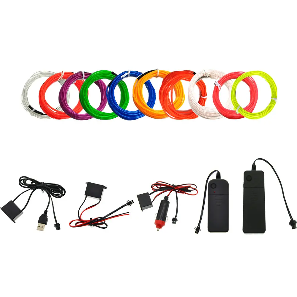 3V/5V/12V Neon Light Dance Party Decor car Lights Neon LED lamp Flexible 2.3MM EL Wire Rope Tube LED Strip With inverter
3V/5V/12V Neon Light Dance Party Decor car Lights Neon LED lamp Flexible 2.3MM EL Wire Rope Tube LED Strip With inverter