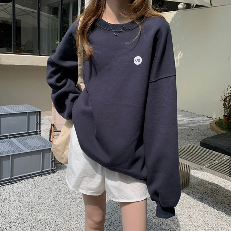 Women Letter Printed Pullover Sweatshirts Long Sleeve Top Casual Sports Lady Hoodie For 2021 Autumn Korean Fashion
Women Letter Printed Pullover Sweatshirts Long Sleeve Top Casual Sports Lady Hoodie For 2021 Autumn Korean Fashion