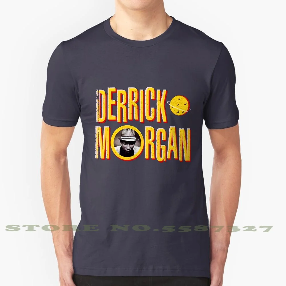 Derrick Moon Hop 100% хлопчатобумажная футболка Ska Reggae винтажная Деррик Морган Moonhop