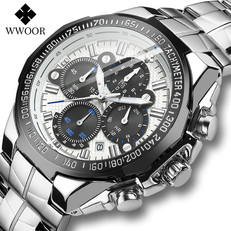 2021 Reloj Hombre WWOOR Sport Men Watches Top Brand Luxury Big Dial Chronograph Full Steel Quartz Wristwatch Fashion Male Watch 
2021 Reloj Hombre WWOOR Sport Men Watches Top Brand Luxury Big Dial Chronograph Full Steel Quartz Wristwatch Fashion Male Watch