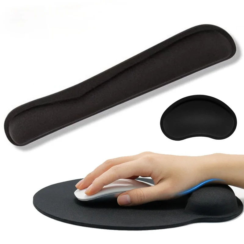 

RAKOON Wrist Rest Mouse Pad Memory Foam Superfine Fibre Wrist Rest Pad Ergonomic Mousepad for Typist Office Gaming PC Laptop