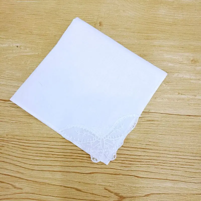 28x28cm Women Plain White Square Handkerchiefs Crochet Butterfly Lace Corner Bridal Wedding DIY Cotton Napkin Pocket Hanky My28
28x28cm Women Plain White Square Handkerchiefs Crochet Butterfly Lace Corner Bridal Wedding DIY Cotton Napkin Pocket Hanky My28