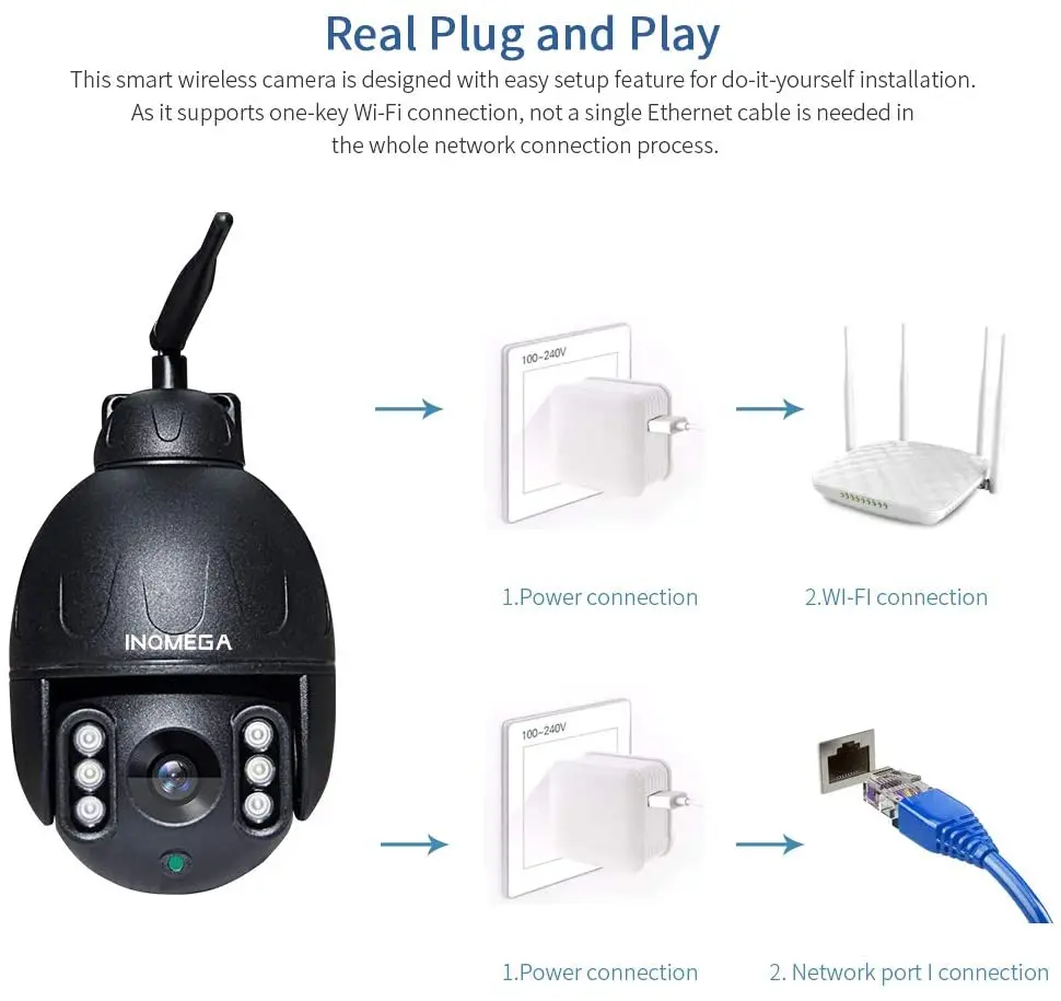 INQMEGA 1080P FHD Smart IP Camera Cloud Video Surveillance Camera Wifi CCTV Security Onvif Outdoor Color Night Vision Camera
INQMEGA 1080P FHD Smart IP Camera Cloud Video Surveillance Camera Wifi CCTV Security Onvif Outdoor Color Night Vision Camera