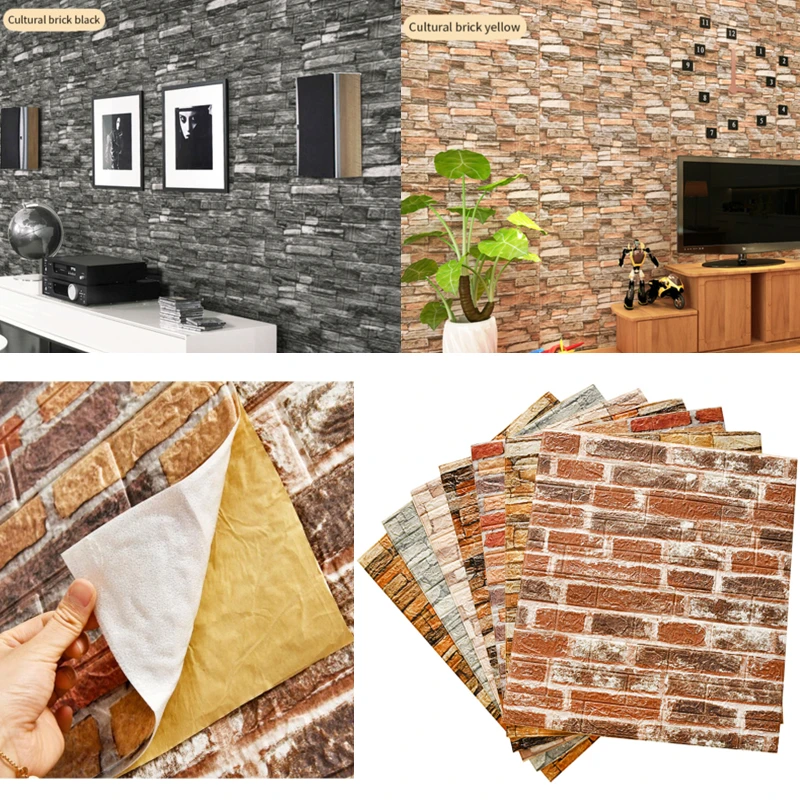 Home DIY Self Adhesive Wallpaper Stone Brick Tape Waterproof Mildew Proof Wall Paper Sealing Sealant PVC Wall Stickers Tapes
Home DIY Self Adhesive Wallpaper Stone Brick Tape Waterproof Mildew Proof Wall Paper Sealing Sealant PVC Wall Stickers Tapes
