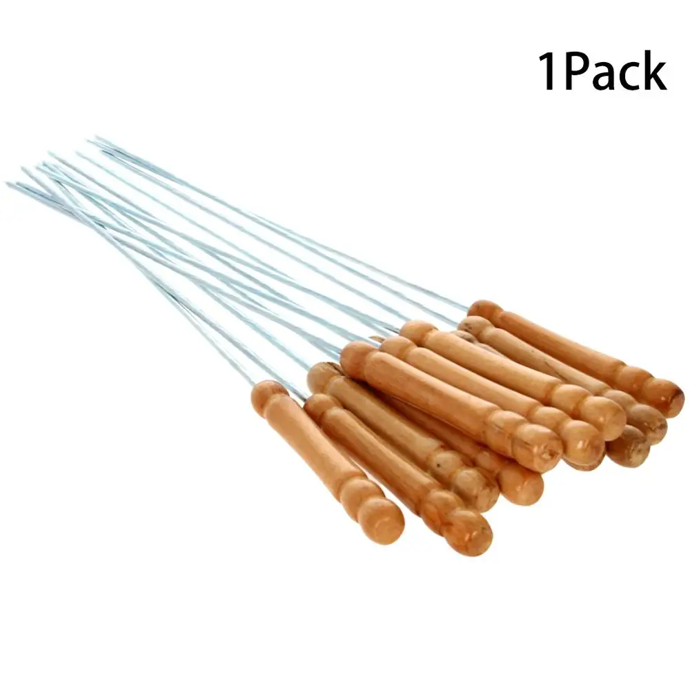 12pcs/Pack Barbecue Needle Carbon Steel Zinc Plating BBQ Barbecue Stick Wood Handle Barbecue Tool Outdoor 1Pack
12pcs/Pack Barbecue Needle Carbon Steel Zinc Plating BBQ Barbecue Stick Wood Handle Barbecue Tool Outdoor 1Pack