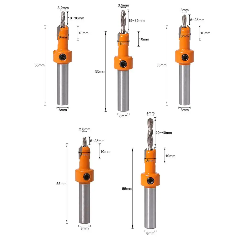 Counterbore Head Drill Bits Carbon Steel Durable Woodworking Countersink Drill Cone Hole Punch Power Tools Accessories
Counterbore Head Drill Bits Carbon Steel Durable Woodworking Countersink Drill Cone Hole Punch Power Tools Accessories