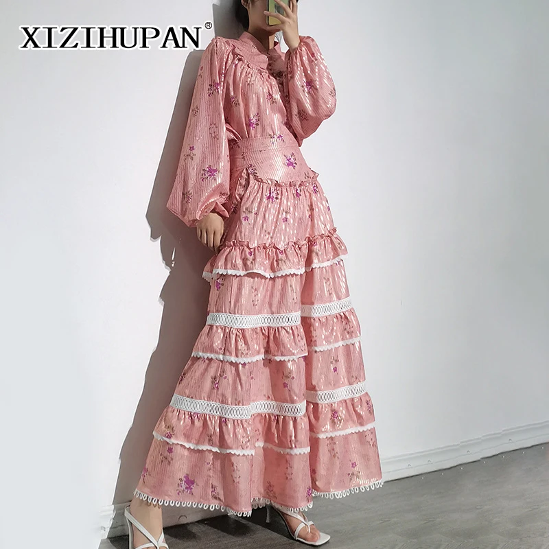 Комплект XIZIHUPAN из двух предметов с цветочным принтом для женщин, топ с воротником-стойкой и длинным рукавом, юбка макси с высокой талией в ст...
Комплект XIZIHUPAN из двух предметов с цветочным принтом для женщин, топ с воротником-стойкой и длинным рукавом, юбка макси с высокой талией в ст...