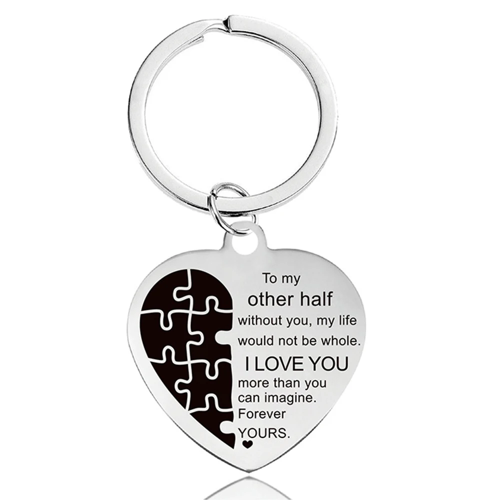 Love Pendant Couple Lovers Keychain Heart Shaped Lettering Key Chain Valentine's Day Gifts Stainless Steel Jewelry
Love Pendant Couple Lovers Keychain Heart Shaped Lettering Key Chain Valentine's Day Gifts Stainless Steel Jewelry
