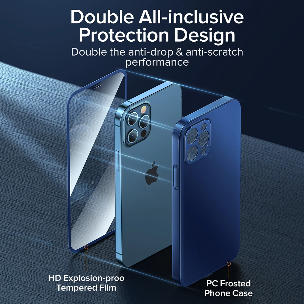 ~Joyroom 360 Full Cover Phone Case For iPhone 12 Pro Max AntiFall Tempered Glass Shockproof Phone Cover For iPhone 12 Pro Case
~Joyroom 360 Full Cover Phone Case For iPhone 12 Pro Max AntiFall Tempered Glass Shockproof Phone Cover For iPhone 12 Pro Case