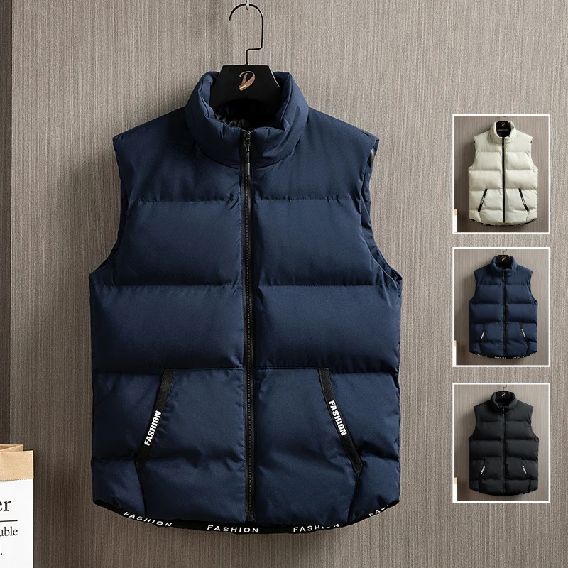 Casual Puffer Vest Male 2021 Winter New Fashion Chic Casual Hip Hop Loose Plus Size Stand All-match Solid Men Thicken Vest Trend
Casual Puffer Vest Male 2021 Winter New Fashion Chic Casual Hip Hop Loose Plus Size Stand All-match Solid Men Thicken Vest Trend