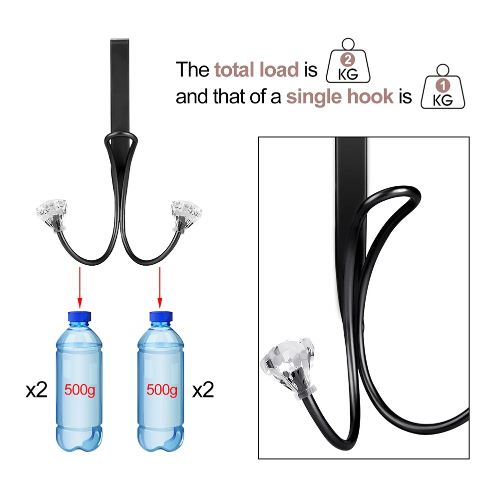 2pcs Over The Door Double Hanger Clothes Hook Bag Hat Punch Free European Style Hook Behind The Punch-Free Door 
2pcs Over The Door Double Hanger Clothes Hook Bag Hat Punch Free European Style Hook Behind The Punch-Free Door