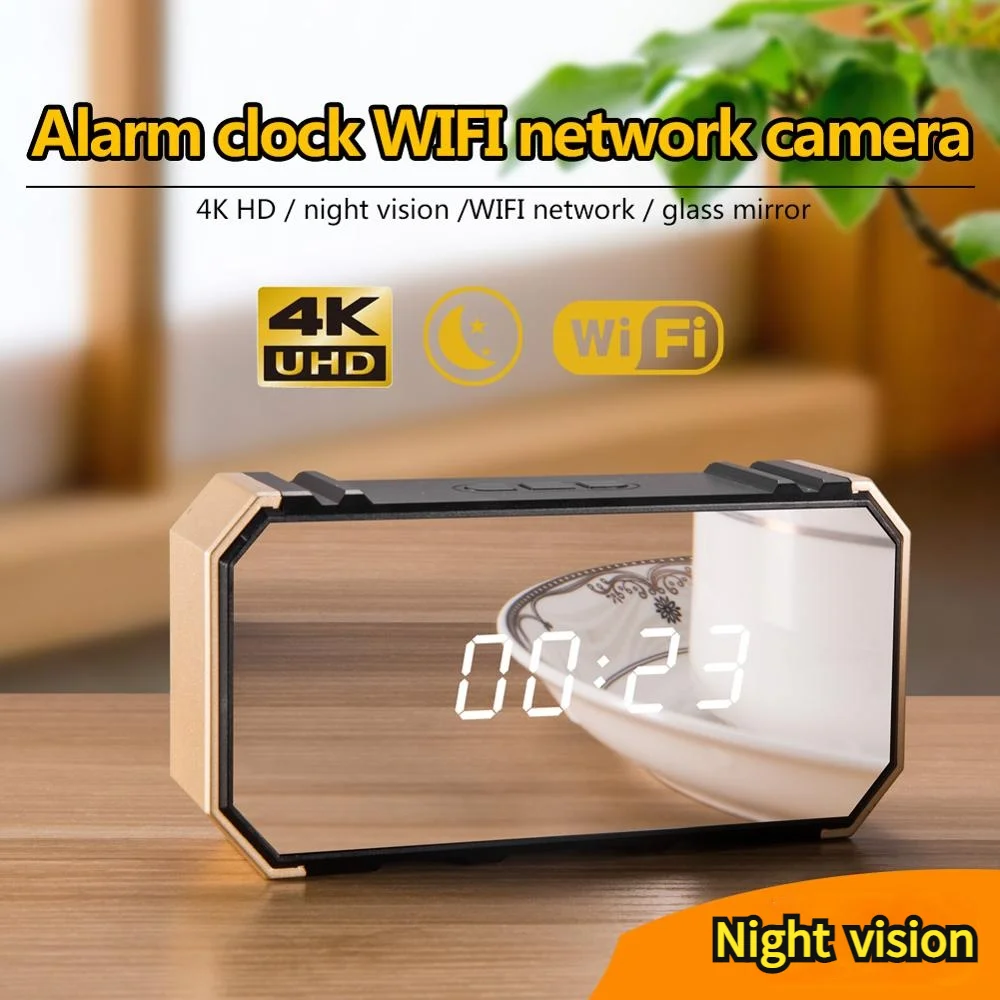 Зеркальная камера 4K HD, беспроводная камера с Wi-Fi, микро-камера, ИК-камера ночного видения, будильник, видеокамера, цифровые часы, мини-видеоре...
Зеркальная камера 4K HD, беспроводная камера с Wi-Fi, микро-камера, ИК-камера ночного видения, будильник, видеокамера, цифровые часы, мини-видеоре...