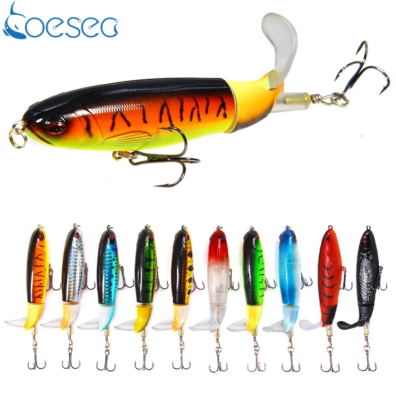 10cm/14cm Topwater Floating Whopper Popper Lure Hooks Hard Bait Artificial Bait Hard Soft Rotating Tail Fishing lure
10cm/14cm Topwater Floating Whopper Popper Lure Hooks Hard Bait Artificial Bait Hard Soft Rotating Tail Fishing lure