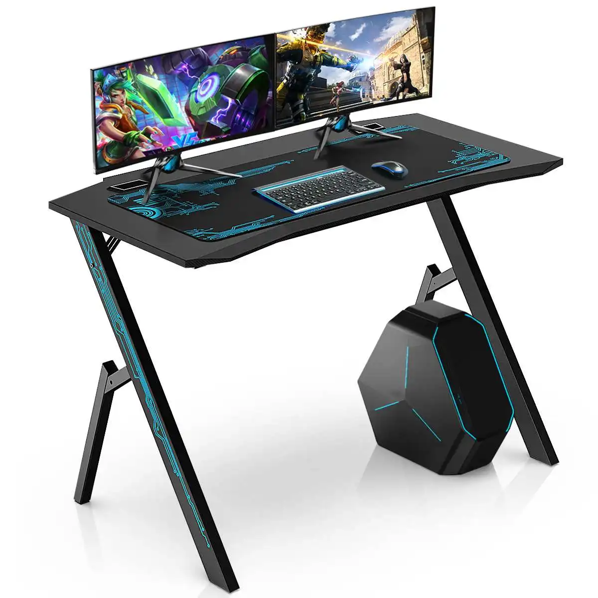 NEW 43.3" Professional Gaming Desk Table Cool Computer Desktop Home Supplies Office Desk Chair With Mouse Pad
NEW 43.3" Professional Gaming Desk Table Cool Computer Desktop Home Supplies Office Desk Chair With Mouse Pad