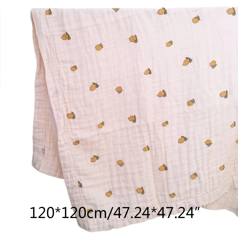 47x47 Inches Baby Muslin Swaddle Blanket Newborn Infant Boys Girls Cute Cherry Lemon Print Soft Swaddling Wrap Towel
47x47 Inches Baby Muslin Swaddle Blanket Newborn Infant Boys Girls Cute Cherry Lemon Print Soft Swaddling Wrap Towel