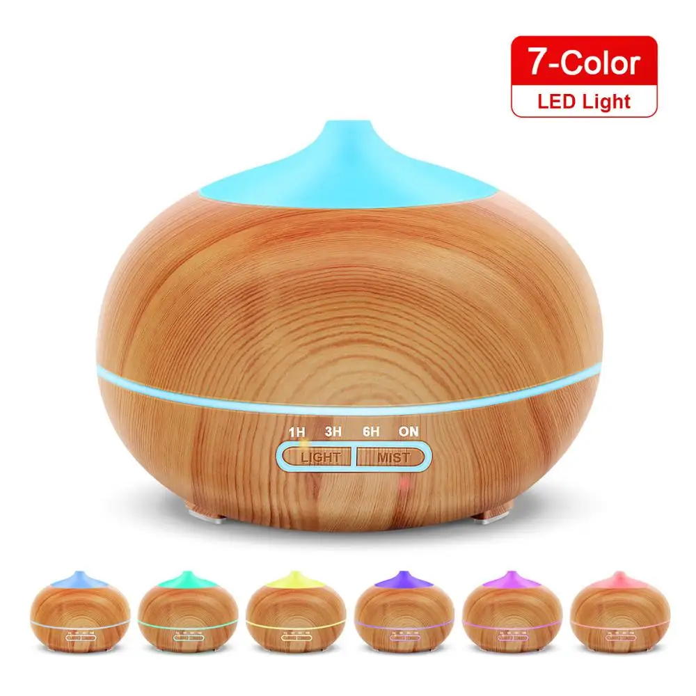 New 550ml Wood Essential Oil Diffuser Ultrasonic USB Air Humidifier With 7 Color LED Lights Remote Control Office Home Difusor
New 550ml Wood Essential Oil Diffuser Ultrasonic USB Air Humidifier With 7 Color LED Lights Remote Control Office Home Difusor