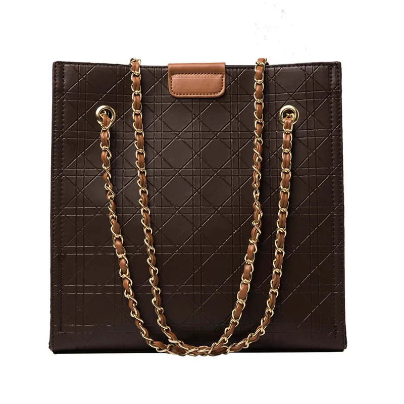 Fashion texture chain big bag women 2020 new fashion rhombic tote bag large capacity all-match single shoulder messenger bag
Fashion texture chain big bag women 2020 new fashion rhombic tote bag large capacity all-match single shoulder messenger bag