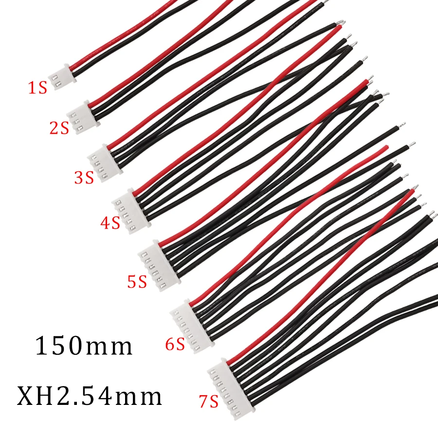 

JST-XH2.54mm Balancer Female Cable 1S 2S 3S 4S 5S 6S Lipo Battery RC Parts Balance Charger Plug Line Wire Connector 22AWG 150mm
