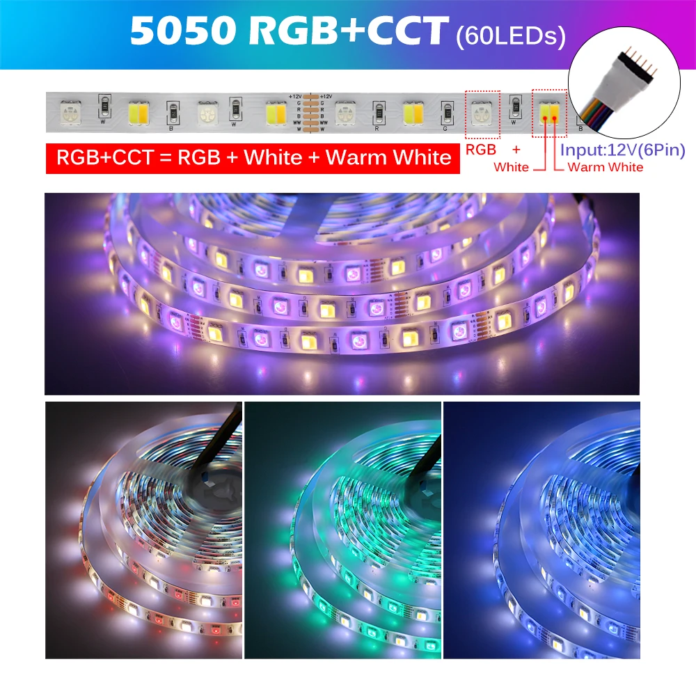Светодиодная лента 5050 RGBW водонепроницаемая/не Водонепроницаемая 12 В постоянного