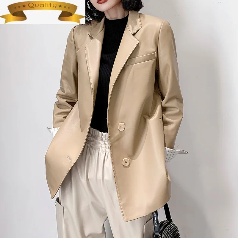 Leather Jacket 100% Women's Genuine Leather Sheepskin Coat Korean Trench Real Leather Jacket Women Blazer Mujeres Abrigos 707
Leather Jacket 100% Women's Genuine Leather Sheepskin Coat Korean Trench Real Leather Jacket Women Blazer Mujeres Abrigos 707