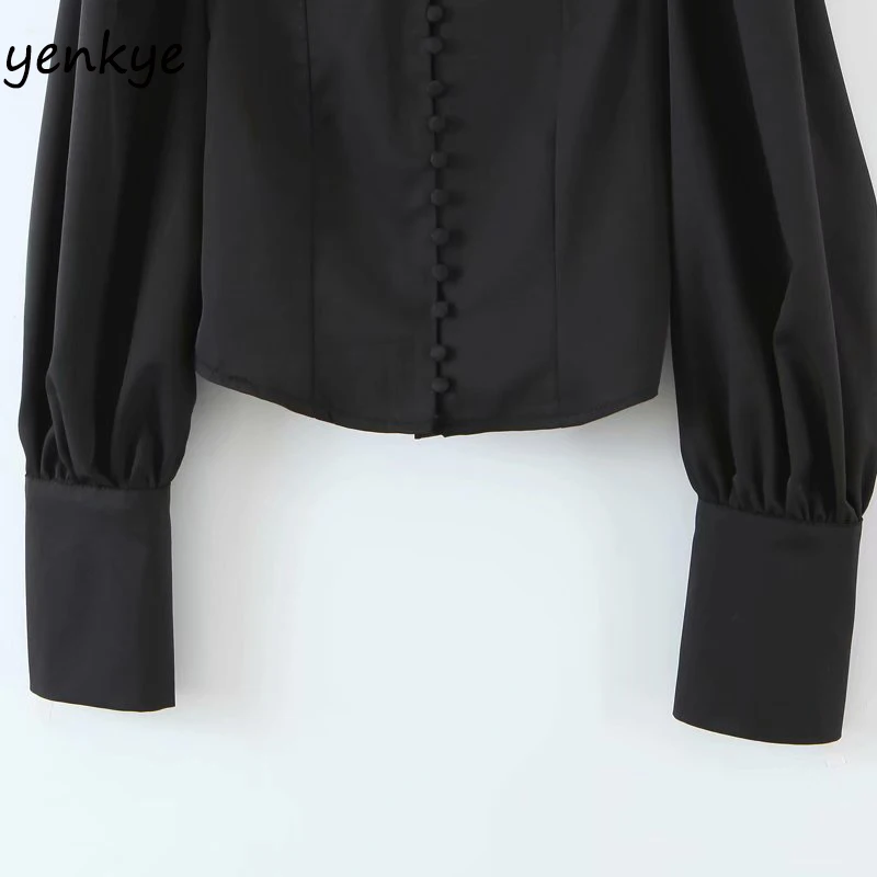 New Fall Women Blouse Front Button Long Sleeve Sexy Square Neck Fashion Crop Top Solid Color blusas LJPZ9393 
New Fall Women Blouse Front Button Long Sleeve Sexy Square Neck Fashion Crop Top Solid Color blusas LJPZ9393