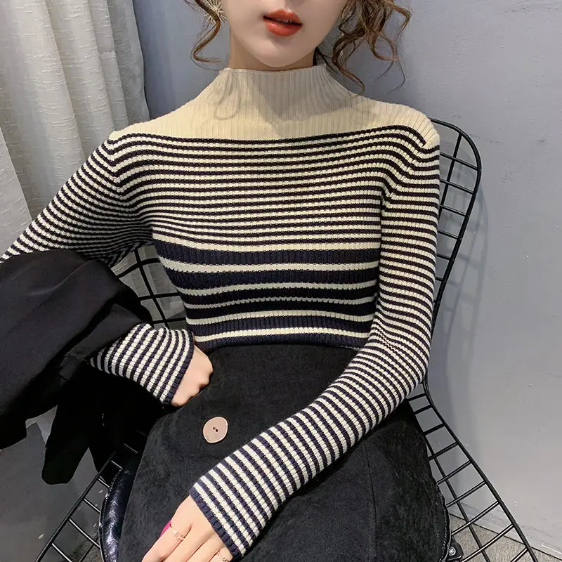 Spring Soft Striped Sweater Women Jumper Knitted Pullover Female Long Sleeve Basic Knitwear 2021 Autumn Winter New Fashion Z31
Spring Soft Striped Sweater Women Jumper Knitted Pullover Female Long Sleeve Basic Knitwear 2021 Autumn Winter New Fashion Z31