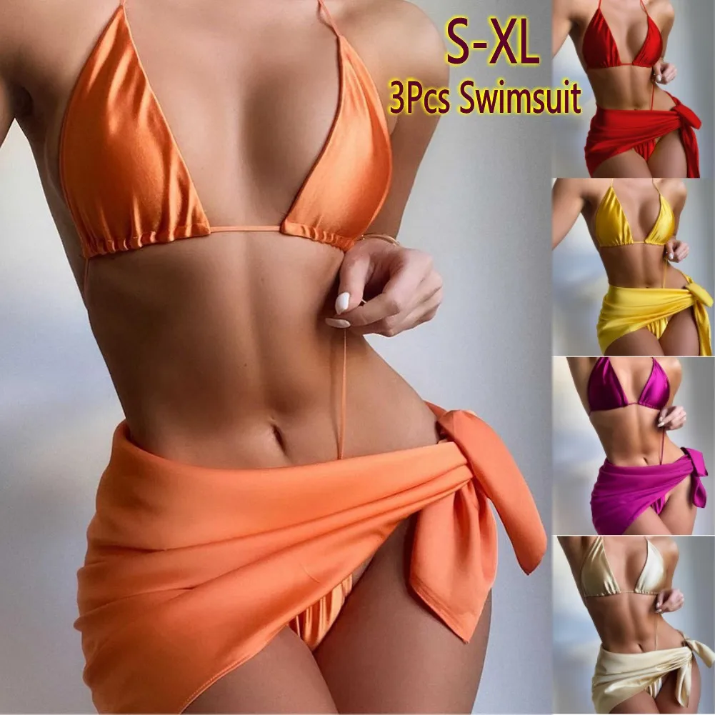 Bikinis Sexy Swim Lingeries Swimwear Female 3 piece swimsuit Triangle String halter bathing suit swimwear summer New
Bikinis Sexy Swim Lingeries Swimwear Female 3 piece swimsuit Triangle String halter bathing suit swimwear summer New