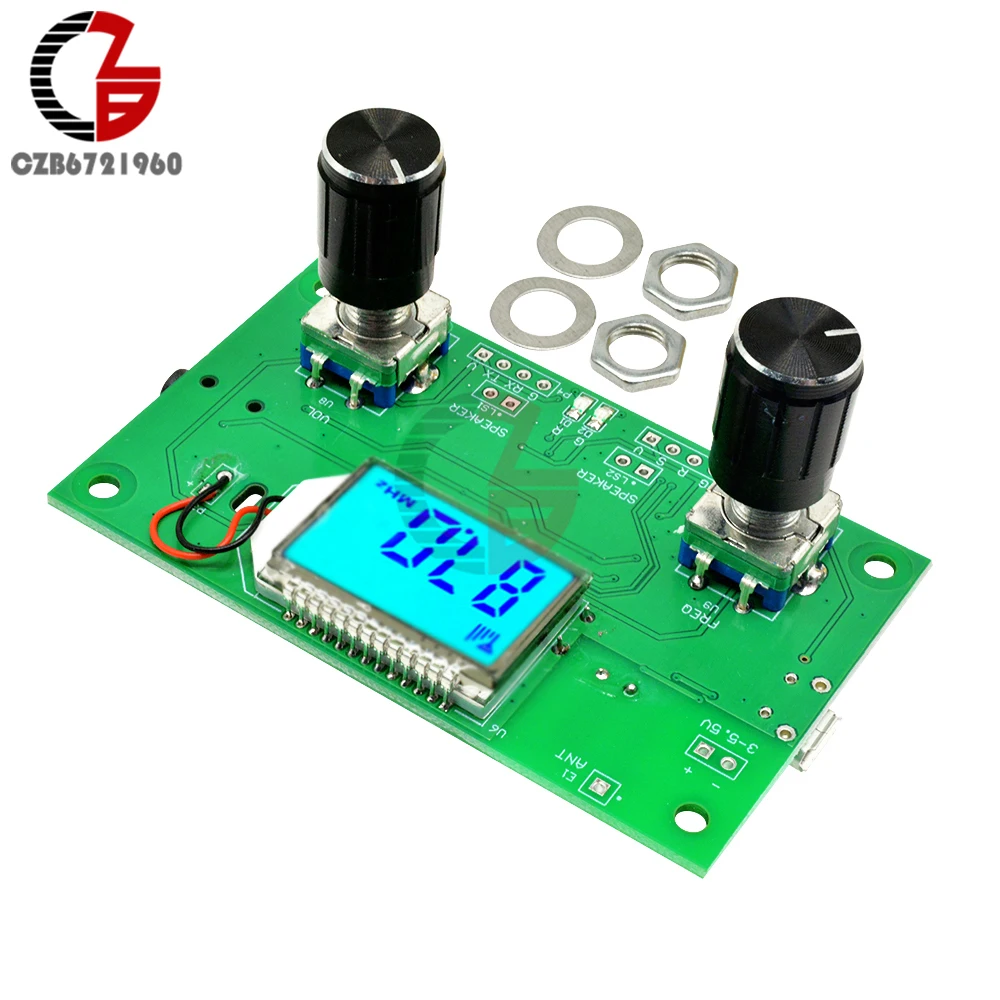 87-108MHz DC 3V-5V LCD Digital Stereo FM Receiver Radio Module DSP PLL with Serial Control Rotary Encoder Adjustable Frequency
87-108MHz DC 3V-5V LCD Digital Stereo FM Receiver Radio Module DSP PLL with Serial Control Rotary Encoder Adjustable Frequency