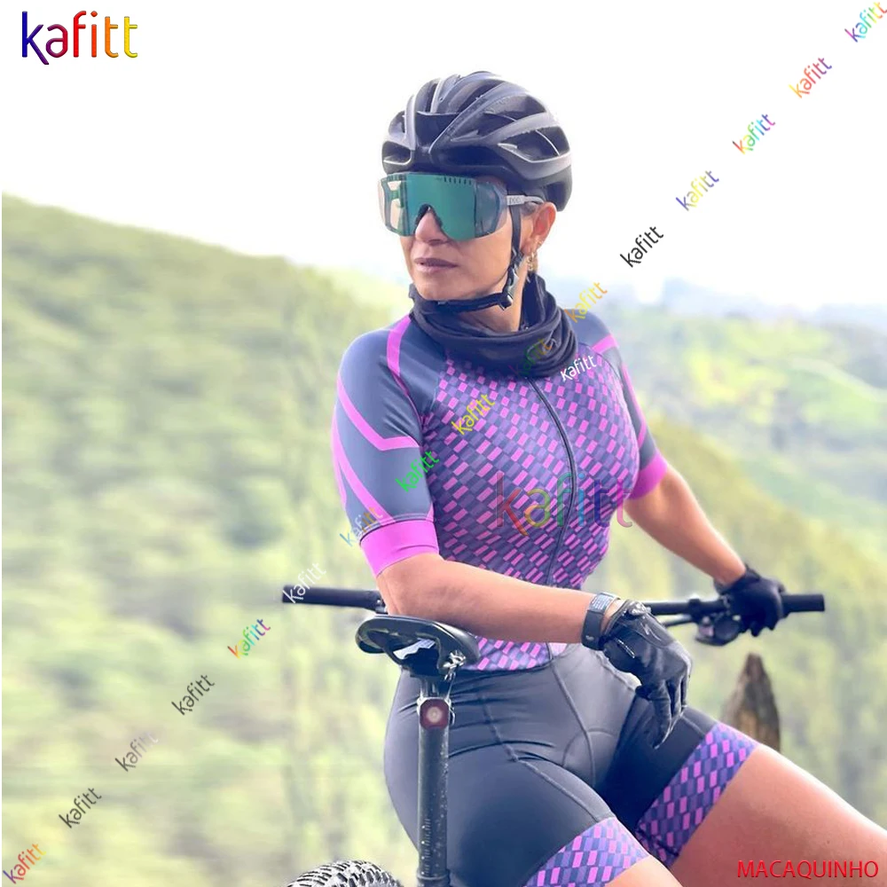 Kafitt Women's Short Sleeve Cycling Clothes Triathlon Skinsuit Sets Macaquinho Ciclismo Feminino Bike Jumpsuit Kits 20D GEL Pad
Kafitt Women's Short Sleeve Cycling Clothes Triathlon Skinsuit Sets Macaquinho Ciclismo Feminino Bike Jumpsuit Kits 20D GEL Pad