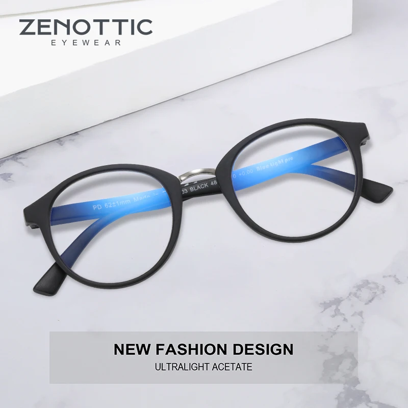 ZENOTTIC Anti Blue Ray Computer Glasses Round Blue Light Blocking Radiation Eyeglasses Women Men Myopia Optical Spectacle Frame
ZENOTTIC Anti Blue Ray Computer Glasses Round Blue Light Blocking Radiation Eyeglasses Women Men Myopia Optical Spectacle Frame