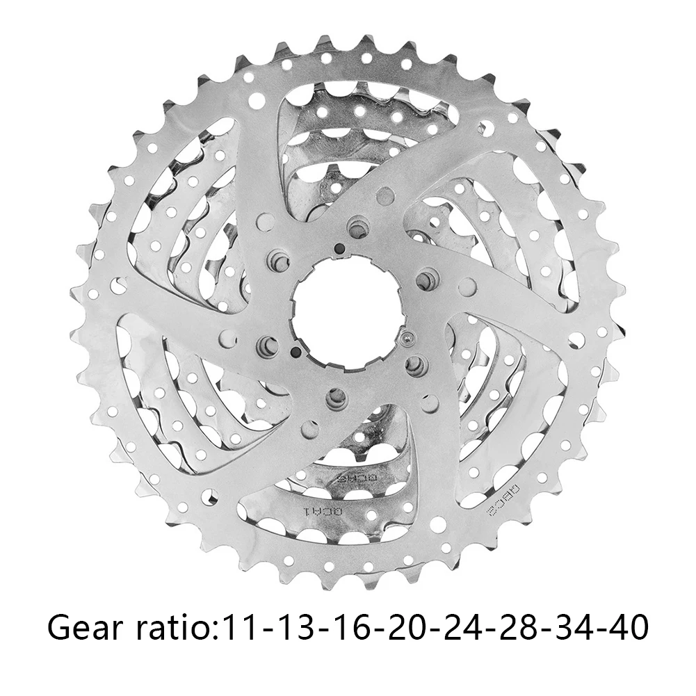 Cycling Speed Cassette Bike Freewheel Sprocket Teeth 8 Speed Freewheel Replacement Gear for Bicycle accessories Silver 11-40T
Cycling Speed Cassette Bike Freewheel Sprocket Teeth 8 Speed Freewheel Replacement Gear for Bicycle accessories Silver 11-40T