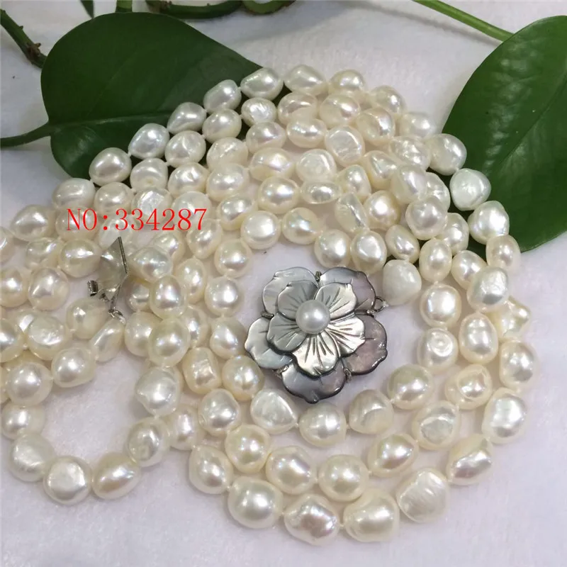New Elegant lady's 3row 8-9mm baroque white freshwater pearl necklace 17-20"
New Elegant lady's 3row 8-9mm baroque white freshwater pearl necklace 17-20"