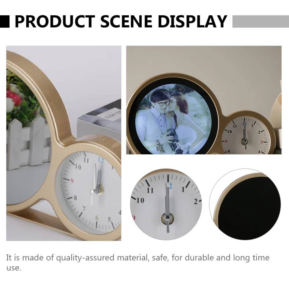 Photo Frame Desk Clock Attractive Polished Multifunctional Clock with Mirror
Photo Frame Desk Clock Attractive Polished Multifunctional Clock with Mirror
