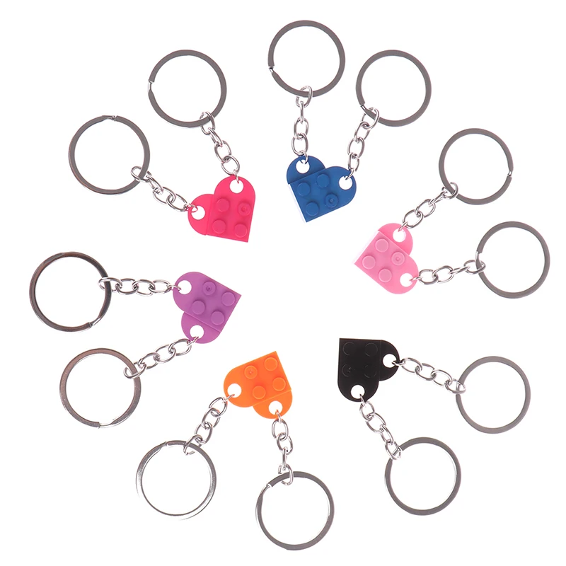 2Pcs Cute Love Heart Brick Keychain for Couples Friendship Women Men Girl Boy Elements Key Ring Birthday Jewelry Gift
2Pcs Cute Love Heart Brick Keychain for Couples Friendship Women Men Girl Boy Elements Key Ring Birthday Jewelry Gift